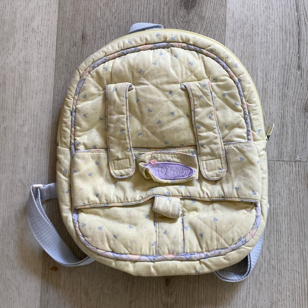 Vintage Bitty Baby Pleasant Company Quilted Corduroy Doll Carrier Backpack